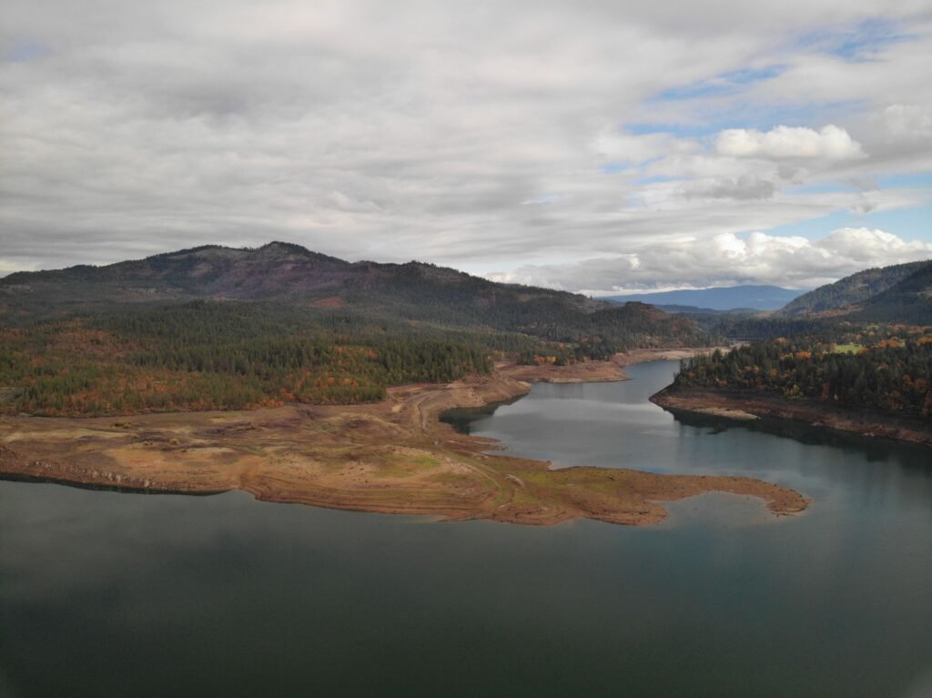 Rogue River winding through forested hills in Southern Oregon